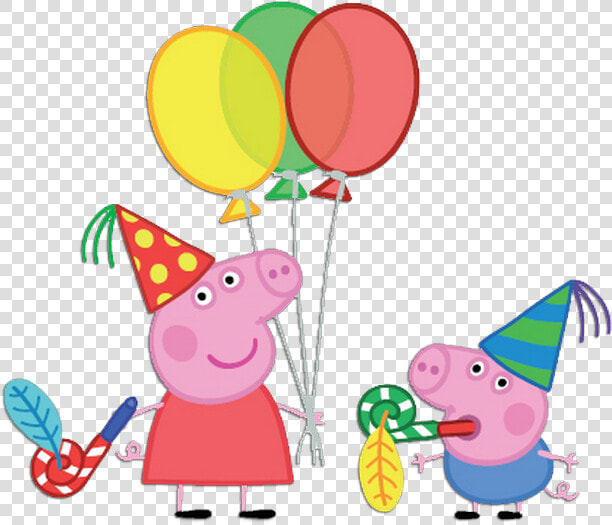 Peppa Pig Balloons Png Vector Free Download   Peppa Pig With Balloons  Transparent PngTransparent PNG