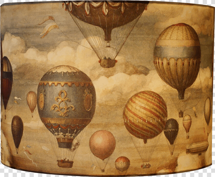 Lampshade With Hot Air Balloon Design   Hot Air Balloon Drum Lampshade  HD Png DownloadTransparent PNG