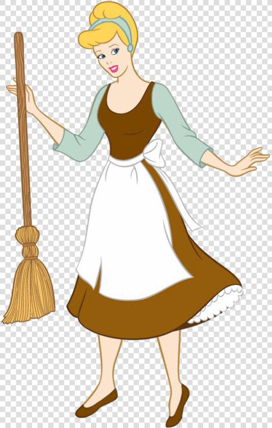 Cinderella Clipart Original   Cinderella With Broom  HD Png DownloadTransparent PNG