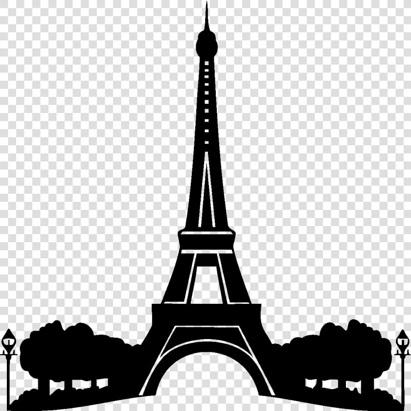 Eiffel Tower Wall Decal Stencil   Silhouette Tour Eiffel Png  Transparent PngTransparent PNG