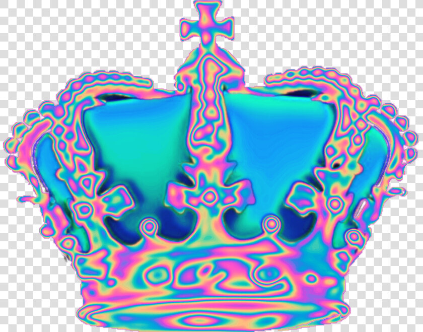 Holo Holographic Tumblr Vaporwave Aesthetic Crown Freet   Aesthetic Holographic Png  Transparent PngTransparent PNG