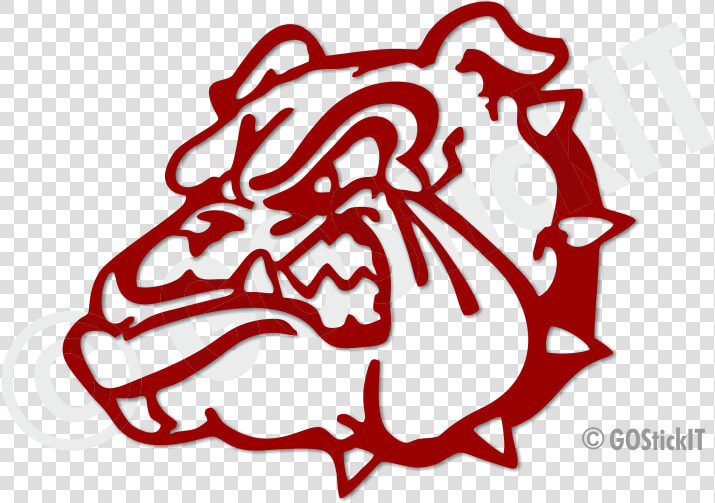 Collar Vinyl Decal Gostickit   Logo Bloom Carroll Bulldogs  HD Png DownloadTransparent PNG