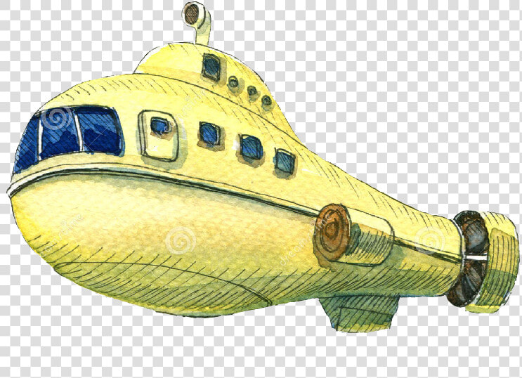  yellow Submarine   Yellow Submarine Watercolor  HD Png DownloadTransparent PNG