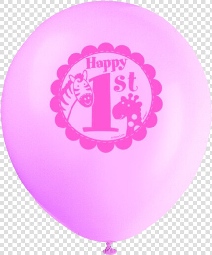 Latex Pink Safari First Birthday Balloons   First Birthday Balloon Png  Transparent PngTransparent PNG