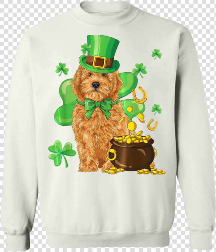 Goldendoodle St Patricks Day Irish Dog T shirt  Long   Sweater  HD Png DownloadTransparent PNG