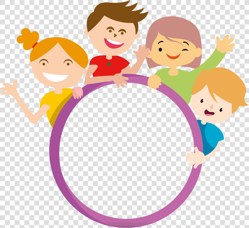 Kids And Circle Big   Clipart Kids Cartoon  HD Png DownloadTransparent PNG