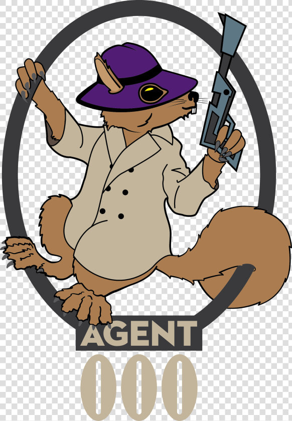 Secret Vector Shh   Secret Agent Squirrel  HD Png DownloadTransparent PNG