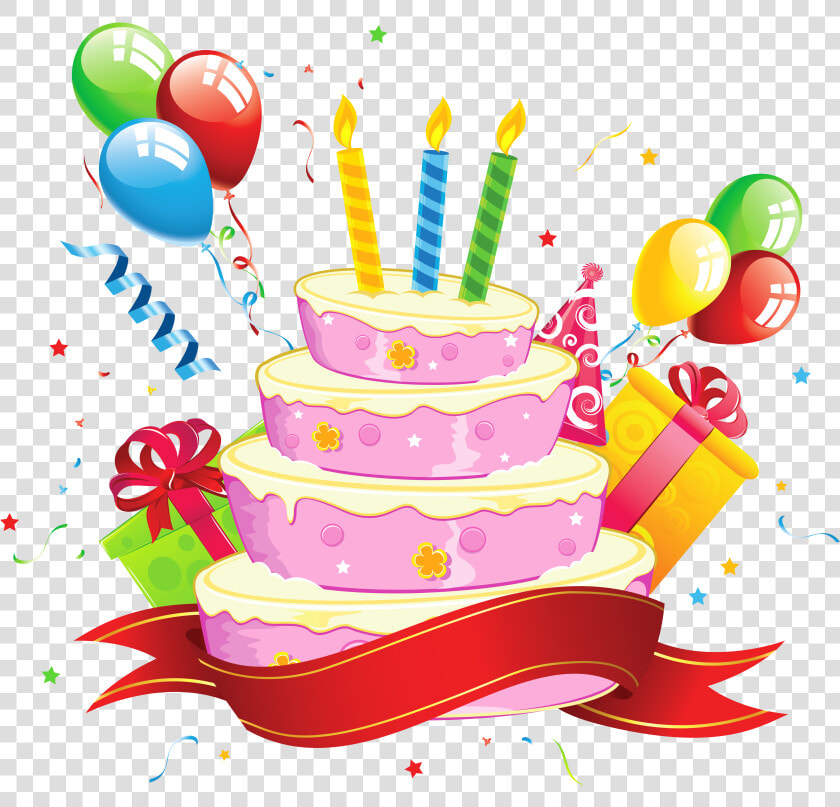 Birthday Cake Clipart Clear Background Transparent   Torta Di Compleanno Disegno  HD Png DownloadTransparent PNG