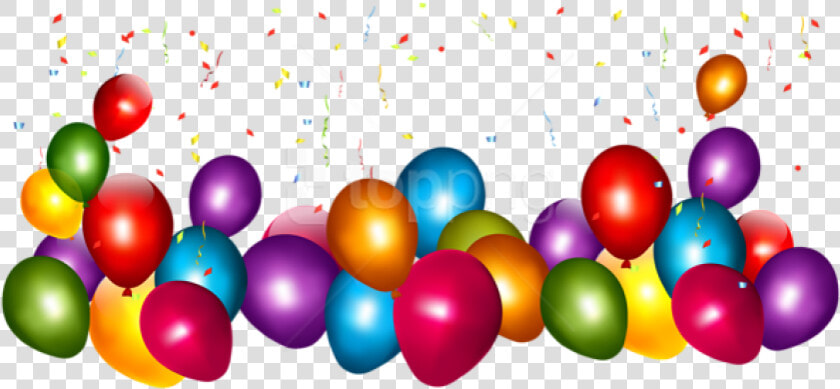 Free Png Download Transparent Colorful Balloons With   Confetti And Balloons Transparent  Png DownloadTransparent PNG