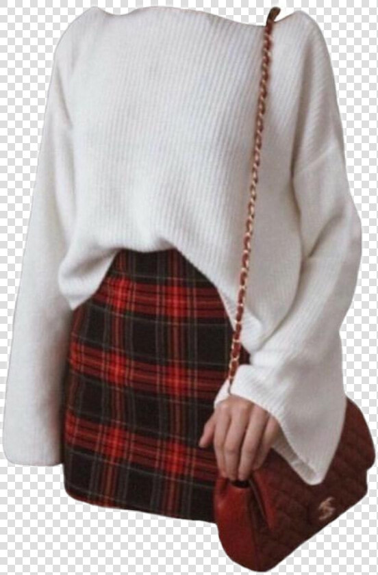  outfit  white  sweater  skirt  bag  filler  png  pngs   Skirt Thinspo Outfits  Transparent PngTransparent PNG