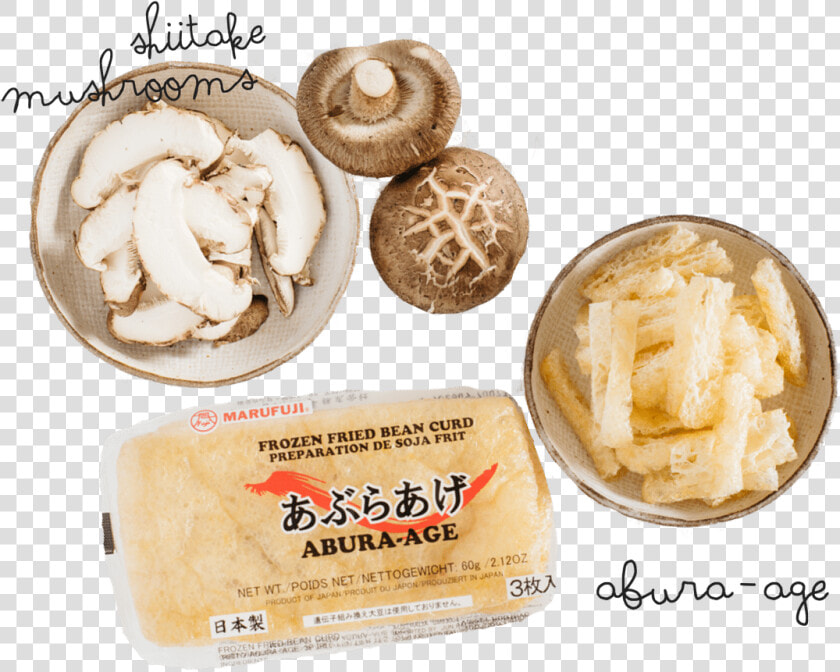 Miso Soup Ingredients Shiitake Mushrooms  And Aburaage   Shiitake  HD Png DownloadTransparent PNG