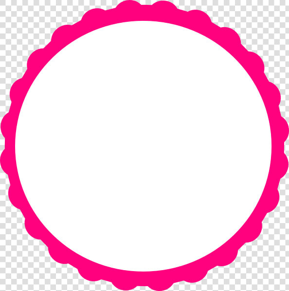 Pink Scallop Clip Art   Scalloped Circle Hot Pink Clipart  HD Png DownloadTransparent PNG