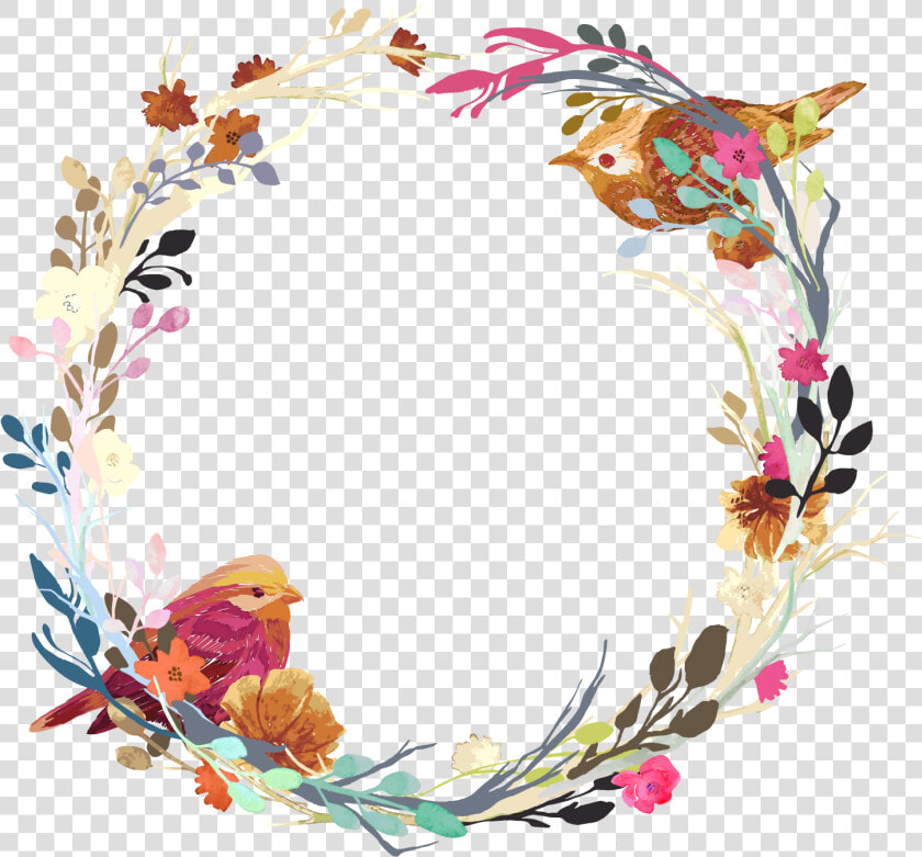 Flower Love Nest Wreath Euclidean Vector Invitation   Floral Wreath Vector Png  Transparent PngTransparent PNG