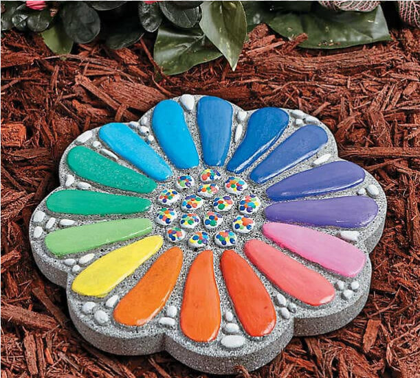 Paint Your Own Stepping Stone Flower By Mindware   Floral Design  HD Png DownloadTransparent PNG