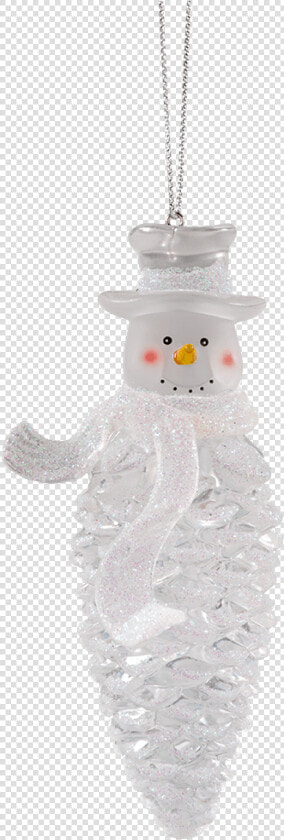 Acrylic Pinecone Snowman With Top Hat   African Grey  HD Png DownloadTransparent PNG