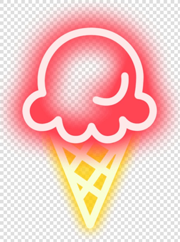  sorvete  neon  neoneffect  morango  luz  remix  freedit   Ice Cream Neon Light Png  Transparent PngTransparent PNG