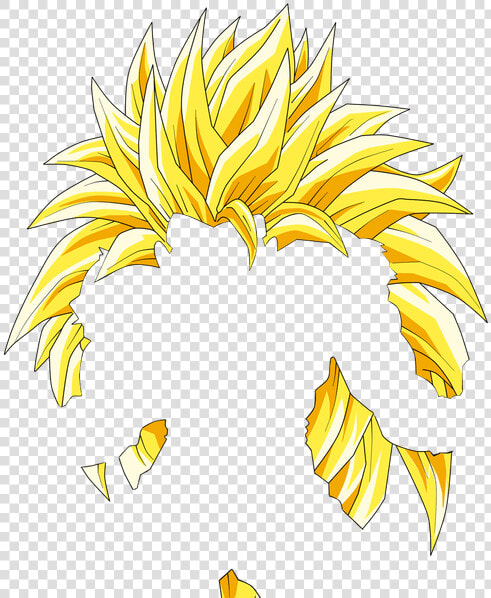 Anime Hairstyles Ideas   Goku Super Saiyan 3 Hair  HD Png DownloadTransparent PNG