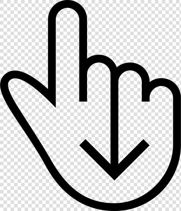 One Finger Swipe Down Gesture Of Hand Outline Symbol   Click Here Gif Png  Transparent PngTransparent PNG