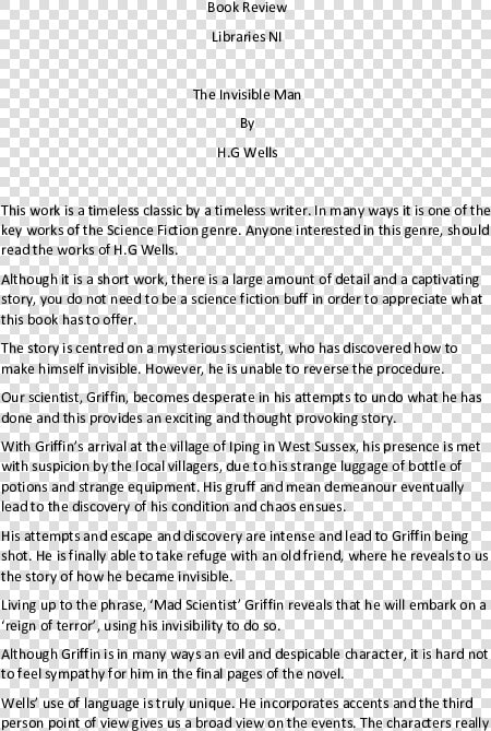 Summary Of Invisible Man Story  HD Png DownloadTransparent PNG