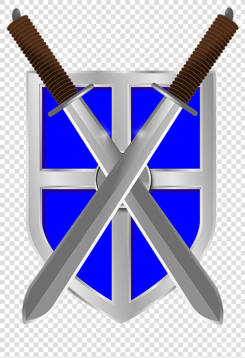 Swords  Shield  Crossed  Blue  Weapons  Medieval  Armor   Ancient Rome Sword And Shield  HD Png DownloadTransparent PNG