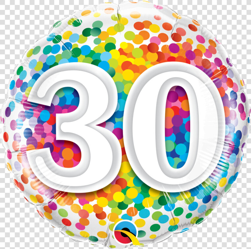 Rainbow Th Birthday Balloon   30th Birthday Balloons Png  Transparent PngTransparent PNG