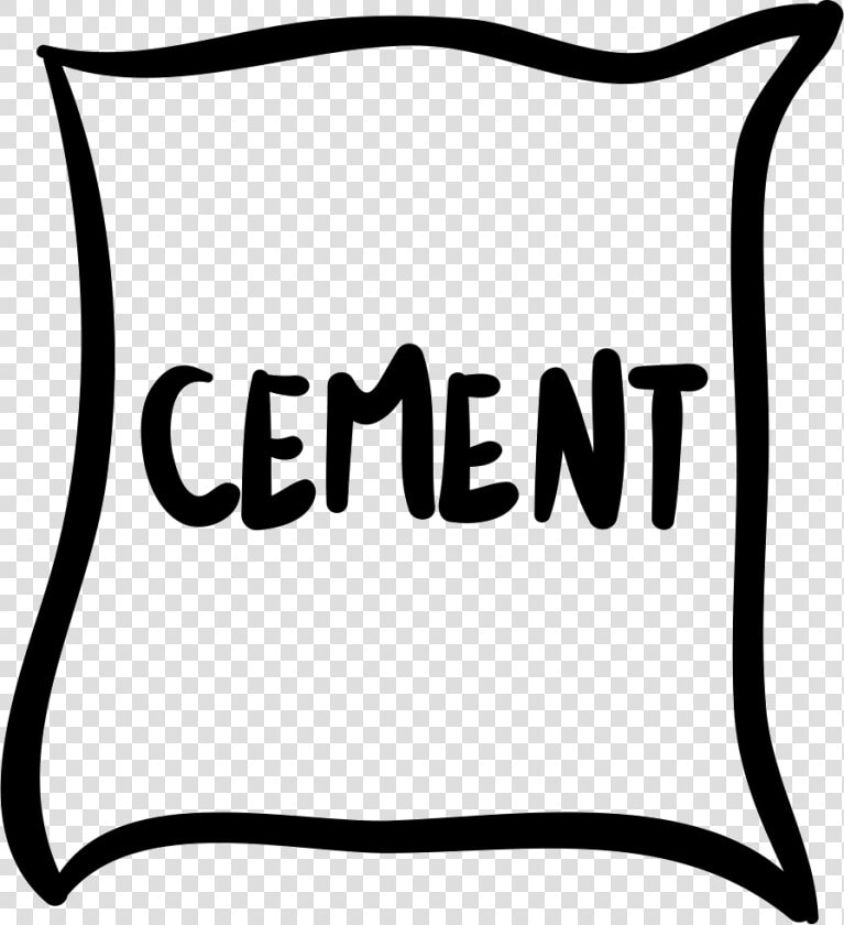 Cement Bag Hand Drawn Construction Material   Cement Clipart Black And White  HD Png DownloadTransparent PNG