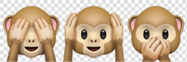  🙈🙉🙊 monkey  emoji  freetoedit   Monkey Covering Eyes Mouth Ears Emoji  HD Png DownloadTransparent PNG