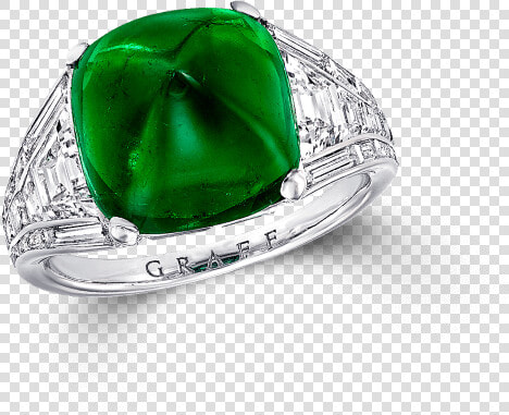 A Graff Sugarloaf Colombian Emerald And Diamond Ring   Emerald  HD Png DownloadTransparent PNG