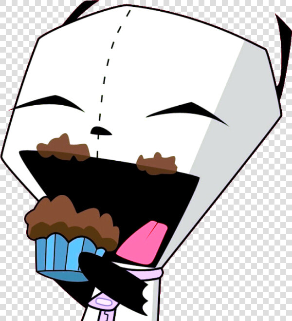 Gir Eating Cupcake plu224   Gir Invader Zim Wallpaper Hd  HD Png DownloadTransparent PNG