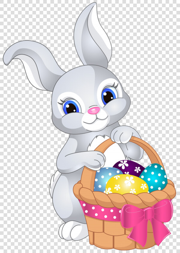 Transparent Easter Chick Png   Cute Cartoon Easter Bunny  Png DownloadTransparent PNG