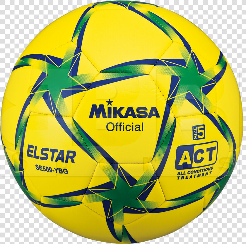 Mikasa Leather Soccer Ball Size 5 Yellow green   Mikasa Se509  HD Png DownloadTransparent PNG