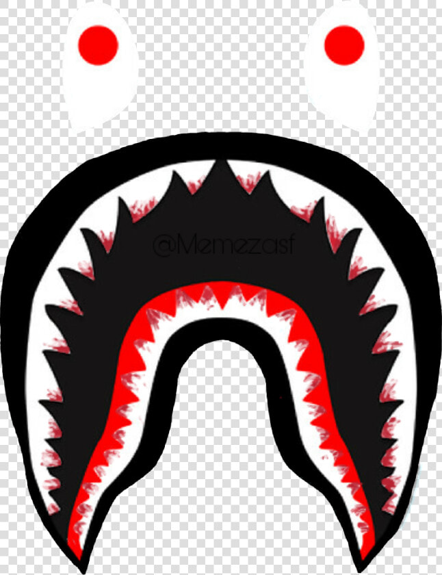 Bloody Bape Logo Teeth   Transparent Bape Shark Logo  HD Png DownloadTransparent PNG