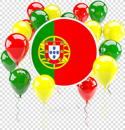 Round Flag With Balloons   Portugal Flag  HD Png DownloadTransparent PNG