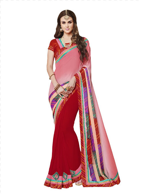 Clip Stock Transparent Saree Georgette   Silk  HD Png DownloadTransparent PNG