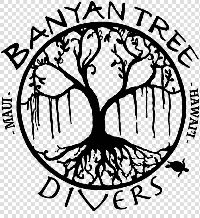 Banyan Tree Divers Maui   Banyan Tree Line Art  HD Png DownloadTransparent PNG