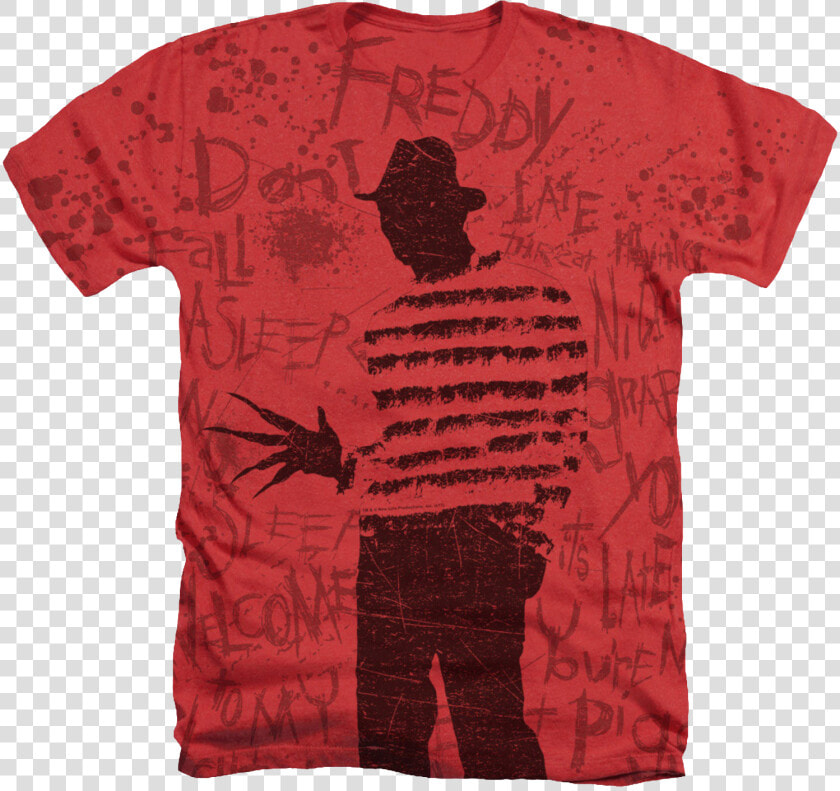 Freddy Silhouette Nightmare On Elm Street T shirt   T shirt  HD Png DownloadTransparent PNG