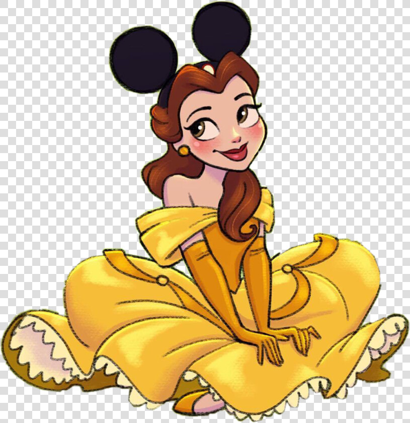 Disney Belle Mickeyears Cute Drawing   Cute Drawings Of Princess Belle  HD Png DownloadTransparent PNG