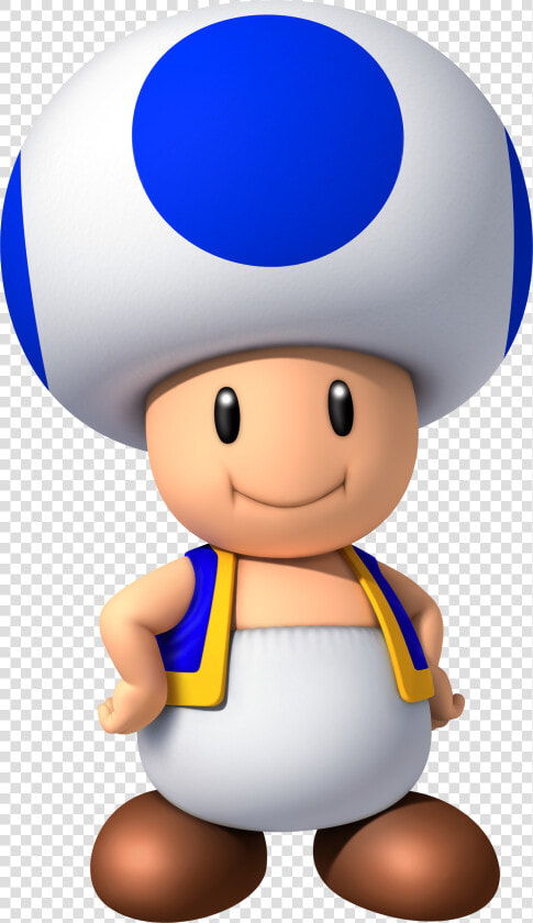 Blue Toad Nsmbw2 bb   Blue Toad Mario  HD Png DownloadTransparent PNG