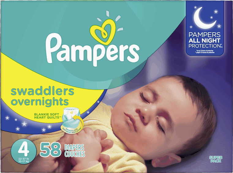 Pampers Swaddlers Overnight Size 4  HD Png DownloadTransparent PNG