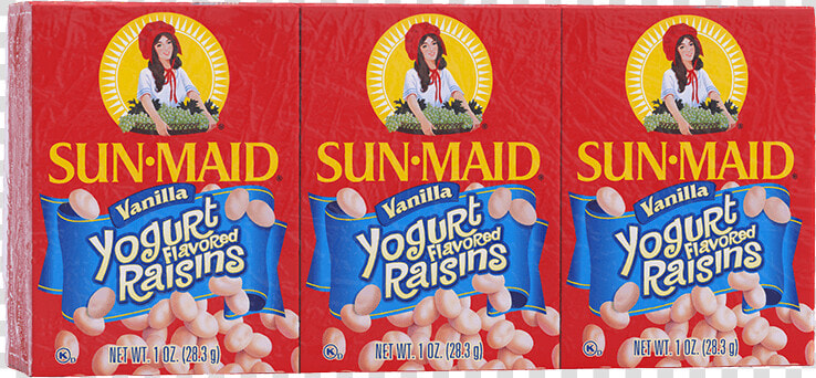 Sun maid Vanilla Yogurt Flavored Raisins 1 Oz   Sun Maid Yogurt Raisins  HD Png DownloadTransparent PNG