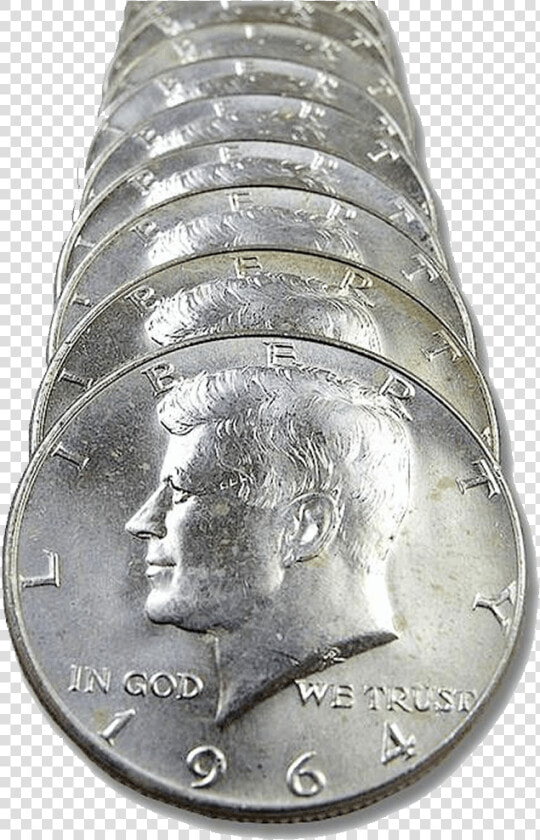 1964 Kennedy Half Dollar 20 coin Rolls   Silver  HD Png DownloadTransparent PNG