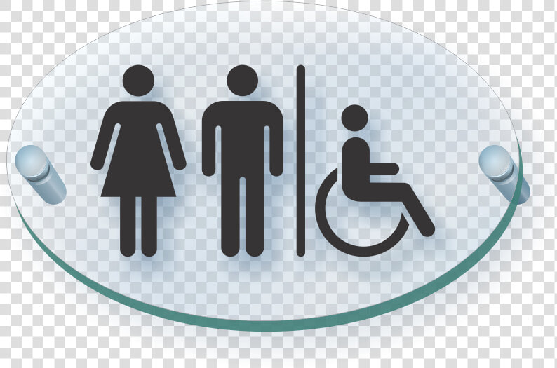 Unisex Handicap Restroom Symbol Clearboss Sign   Princes Trust  HD Png DownloadTransparent PNG