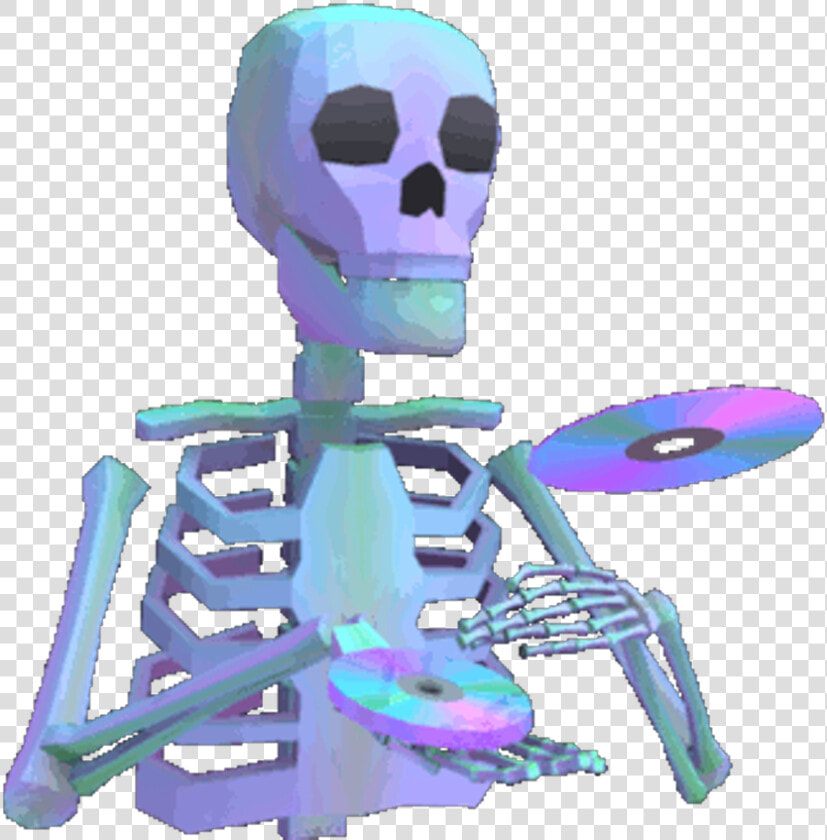 Cd Dvd Deathskelly Vapor Vaporwave Vaporwaveaesthetic   Aesthetic Skeleton Gif  HD Png DownloadTransparent PNG