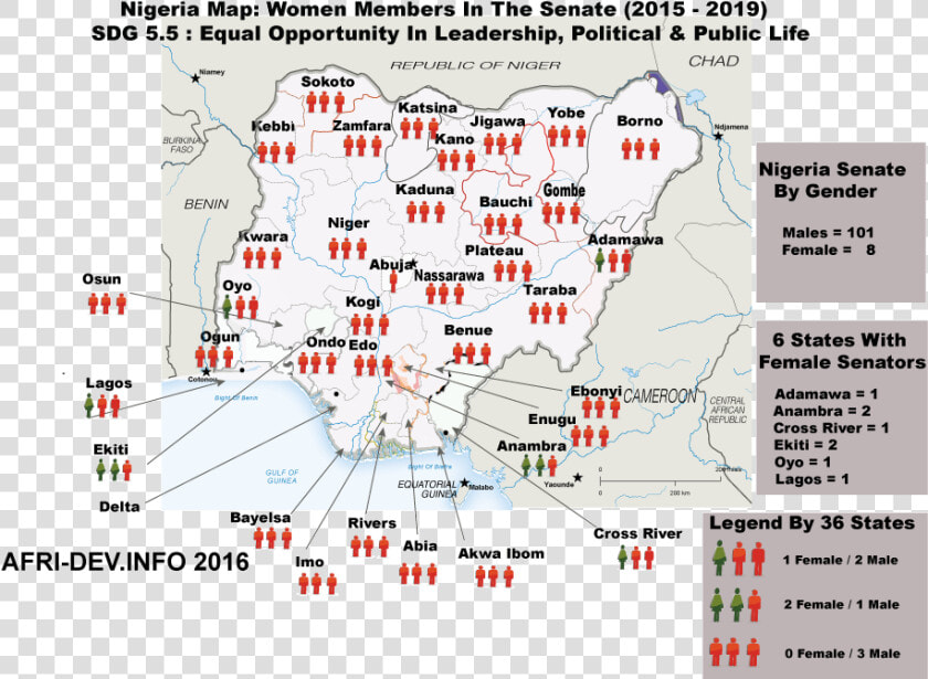 Nigeria Map Women In Senate  HD Png DownloadTransparent PNG