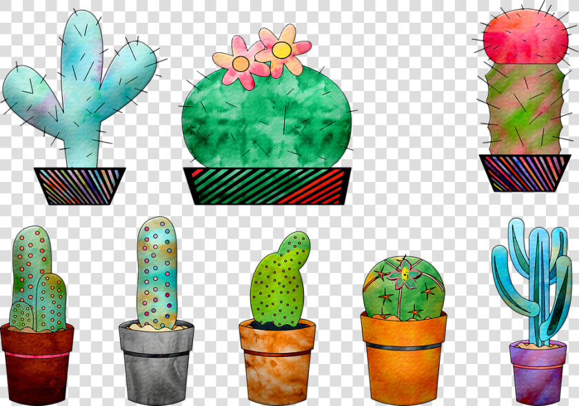 Watercolor Cactus  Cactus  Cacti  Plant  Green  HD Png DownloadTransparent PNG