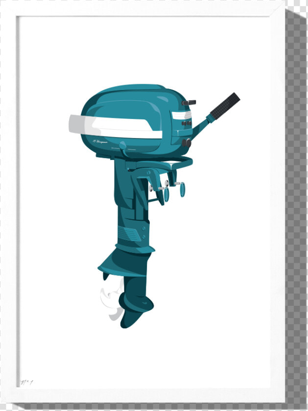 Outboard Motor Art Print With Optional Frame  HD Png DownloadTransparent PNG