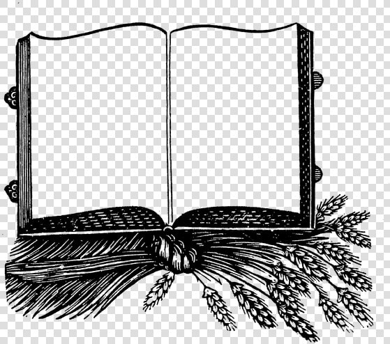 Book Blank Banner Victorian   Open Book Clip Art Black  HD Png DownloadTransparent PNG