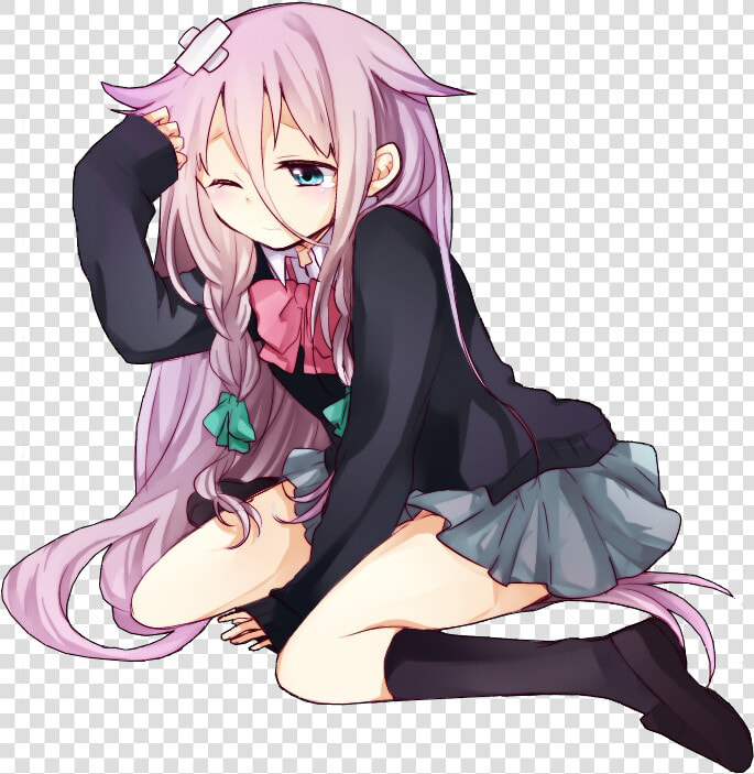  anime  manga  girl  cute  kawaii  purple  hair  japanese   Cute Anime Girl With Purple Hair  HD Png DownloadTransparent PNG