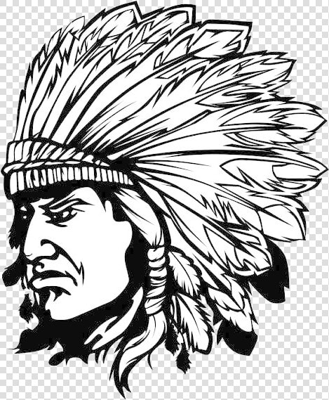 American Indian Png   Indian Head Clipart Black And White  Transparent PngTransparent PNG