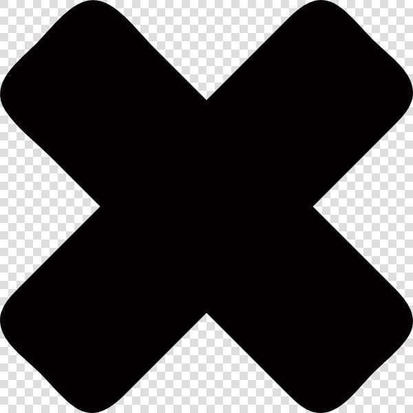 Black Cross Wrong  HD Png DownloadTransparent PNG